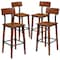 Flash Furniture Rustic Antique Walnut Industrial Wood Dining Barstool, PK4 4-XU-DG-W0236B-GG - alternate 6